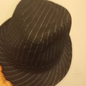 Fedora black with white pin stripes